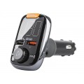 Automobilinis audio adapteris - FM siųstuvas + USB (QC3.0) + Bass Bluetooth Blow